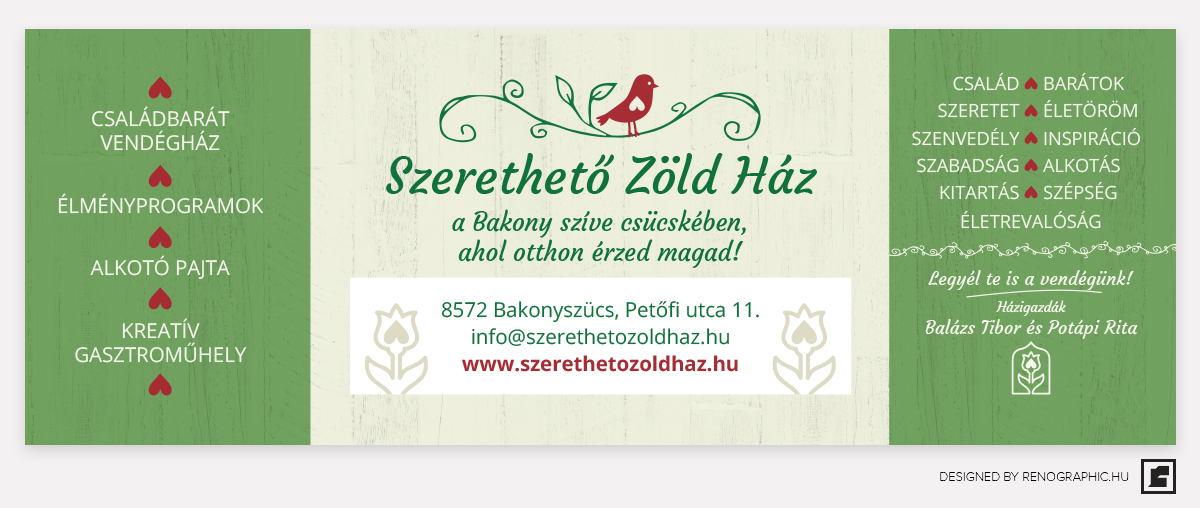 Szerethető Zöld Ház szolgáltatások