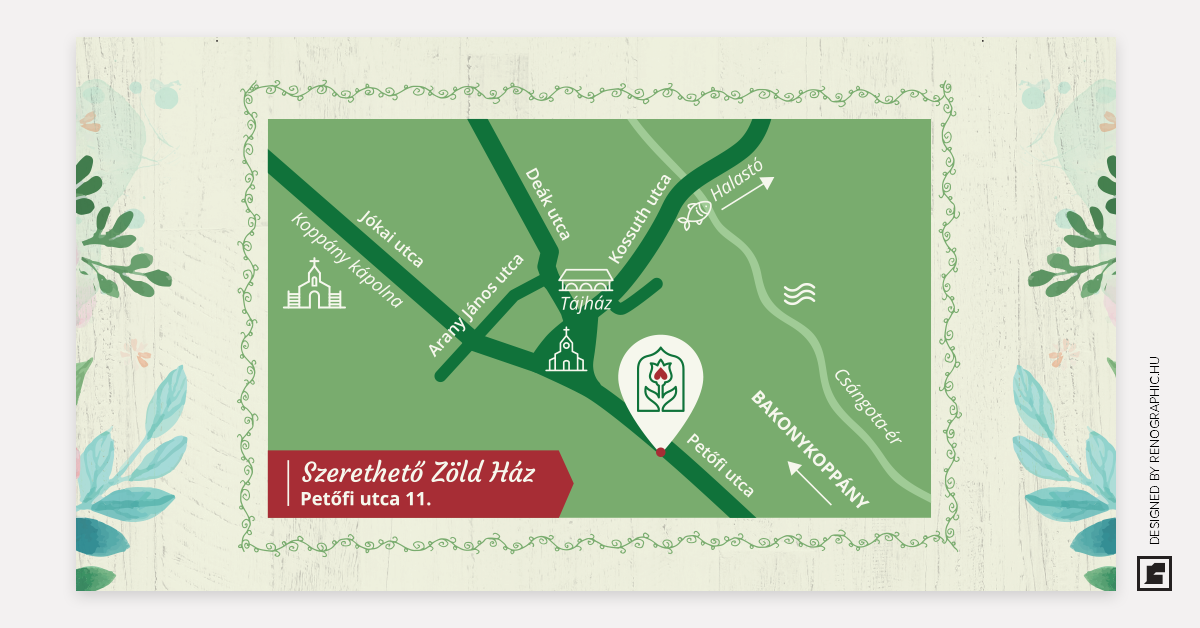 Szerethető Zöld Ház Térkép